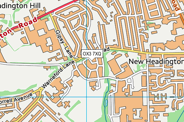 OX3 7XQ map - OS VectorMap District (Ordnance Survey)
