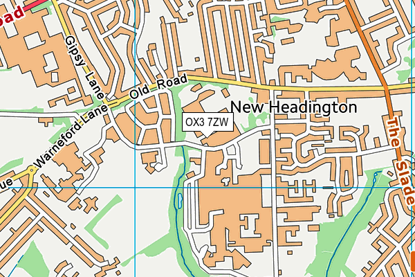 OX3 7ZW map - OS VectorMap District (Ordnance Survey)