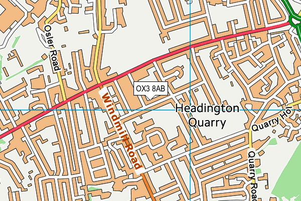 OX3 8AB map - OS VectorMap District (Ordnance Survey)