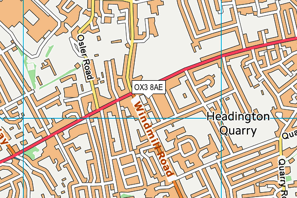 OX3 8AE map - OS VectorMap District (Ordnance Survey)