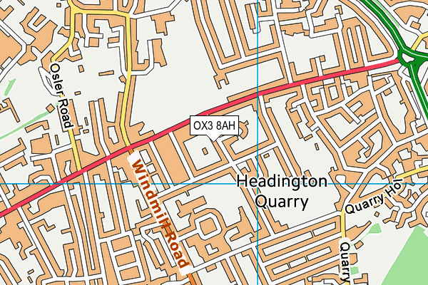 OX3 8AH map - OS VectorMap District (Ordnance Survey)