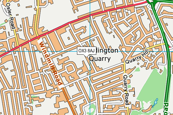 OX3 8AJ map - OS VectorMap District (Ordnance Survey)