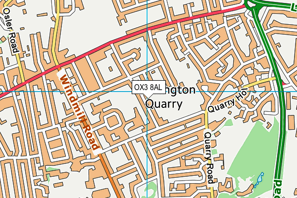 OX3 8AL map - OS VectorMap District (Ordnance Survey)