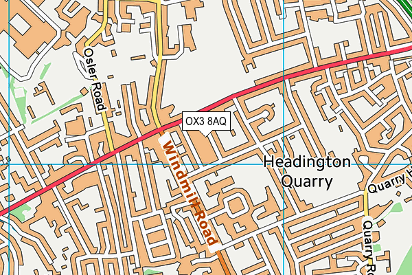 OX3 8AQ map - OS VectorMap District (Ordnance Survey)