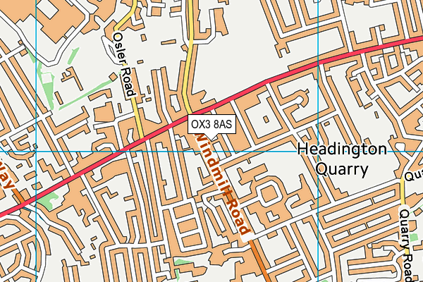 OX3 8AS map - OS VectorMap District (Ordnance Survey)