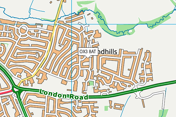 OX3 8AT map - OS VectorMap District (Ordnance Survey)