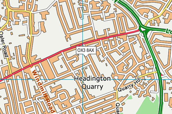 OX3 8AX map - OS VectorMap District (Ordnance Survey)