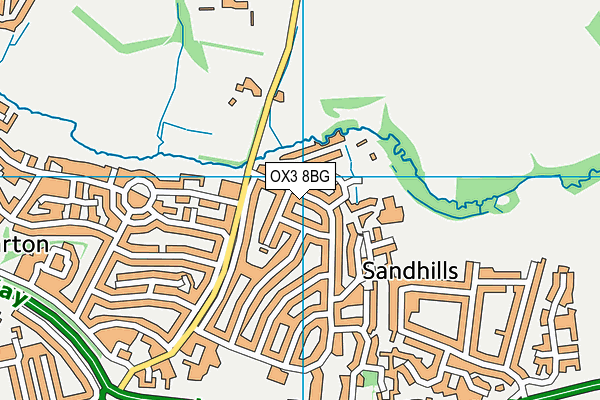 OX3 8BG map - OS VectorMap District (Ordnance Survey)