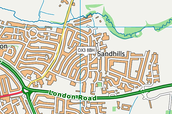 OX3 8BH map - OS VectorMap District (Ordnance Survey)