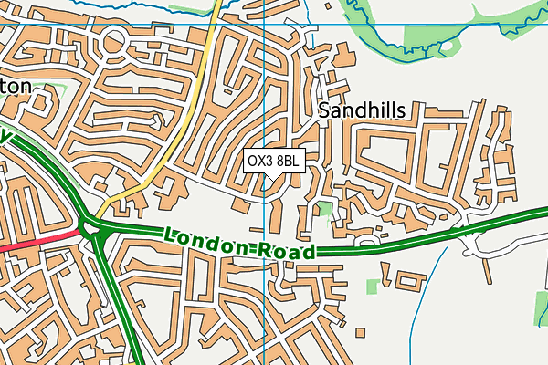 OX3 8BL map - OS VectorMap District (Ordnance Survey)