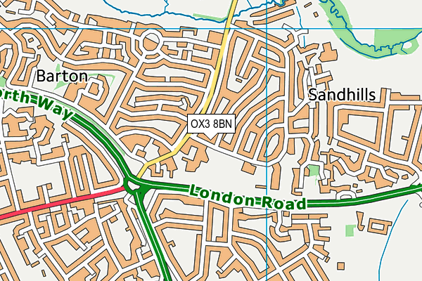 OX3 8BN map - OS VectorMap District (Ordnance Survey)