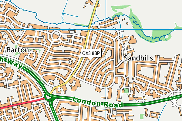 OX3 8BP map - OS VectorMap District (Ordnance Survey)