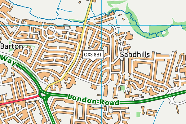 OX3 8BT map - OS VectorMap District (Ordnance Survey)