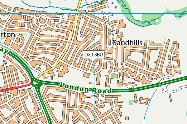 OX3 8BU map - OS VectorMap District (Ordnance Survey)