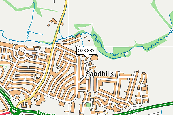 OX3 8BY map - OS VectorMap District (Ordnance Survey)