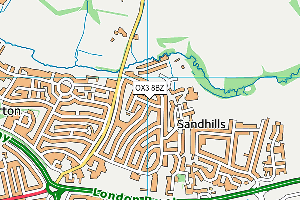 OX3 8BZ map - OS VectorMap District (Ordnance Survey)