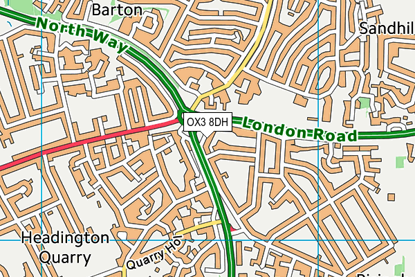 OX3 8DH map - OS VectorMap District (Ordnance Survey)