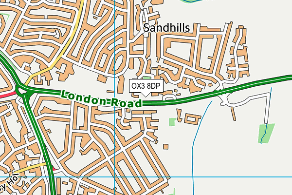 OX3 8DP map - OS VectorMap District (Ordnance Survey)