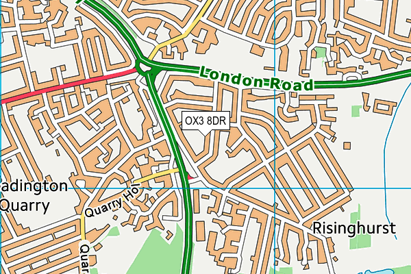 OX3 8DR map - OS VectorMap District (Ordnance Survey)
