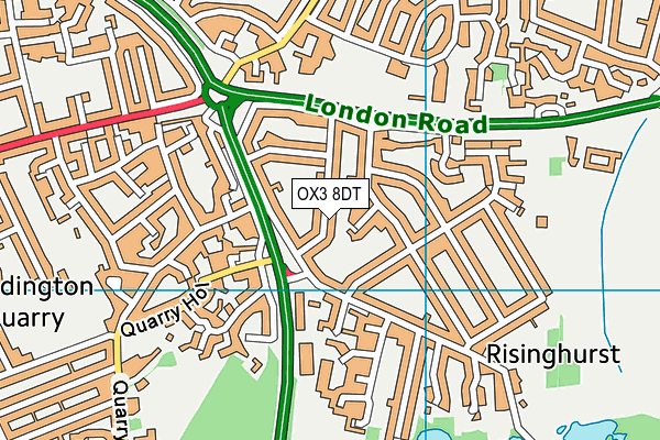 OX3 8DT map - OS VectorMap District (Ordnance Survey)