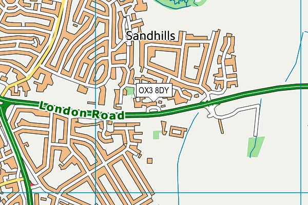 OX3 8DY map - OS VectorMap District (Ordnance Survey)
