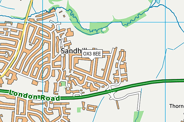 OX3 8EE map - OS VectorMap District (Ordnance Survey)