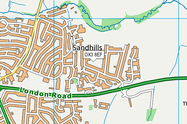 OX3 8EF map - OS VectorMap District (Ordnance Survey)