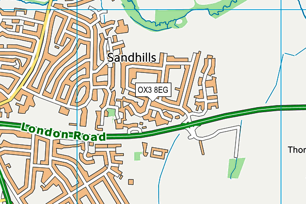 OX3 8EG map - OS VectorMap District (Ordnance Survey)