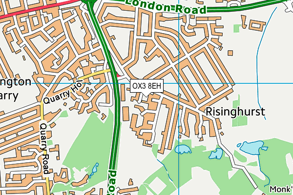 OX3 8EH map - OS VectorMap District (Ordnance Survey)