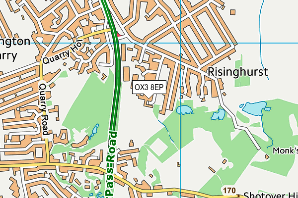 OX3 8EP map - OS VectorMap District (Ordnance Survey)