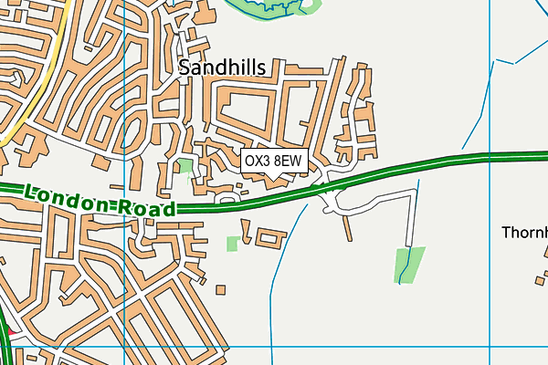 OX3 8EW map - OS VectorMap District (Ordnance Survey)