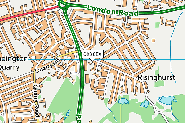 OX3 8EX map - OS VectorMap District (Ordnance Survey)