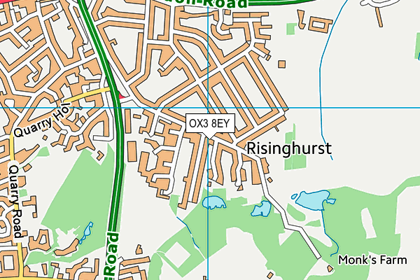 OX3 8EY map - OS VectorMap District (Ordnance Survey)