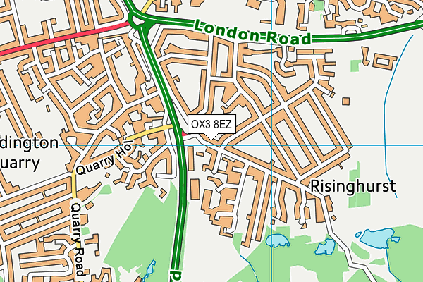 OX3 8EZ map - OS VectorMap District (Ordnance Survey)