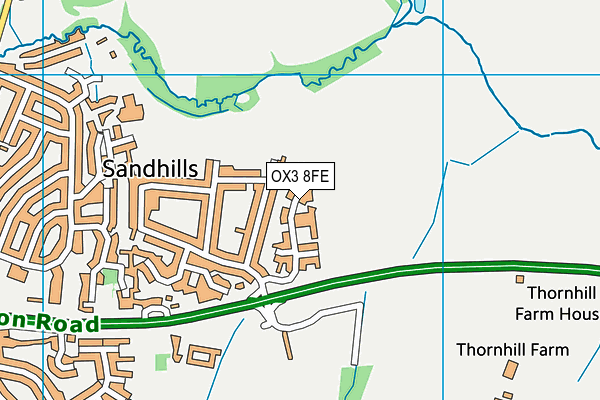 OX3 8FE map - OS VectorMap District (Ordnance Survey)