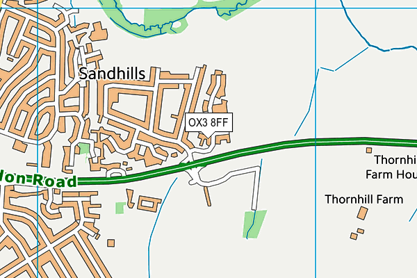 OX3 8FF map - OS VectorMap District (Ordnance Survey)