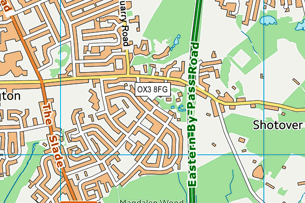 OX3 8FG map - OS VectorMap District (Ordnance Survey)