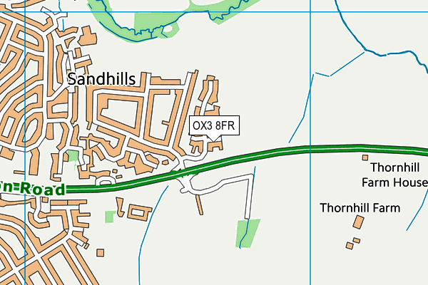 OX3 8FR map - OS VectorMap District (Ordnance Survey)