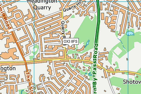 OX3 8FS map - OS VectorMap District (Ordnance Survey)