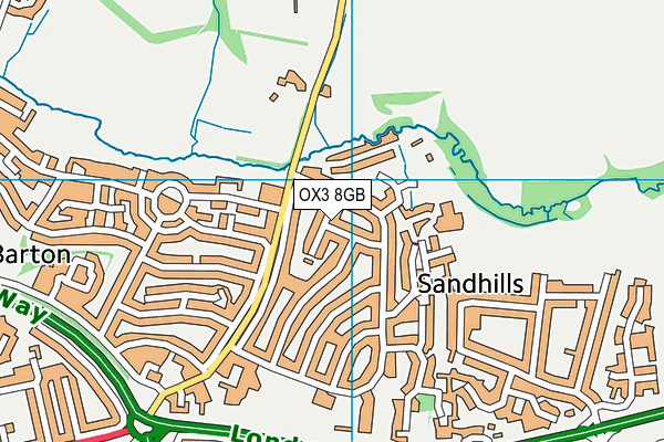 OX3 8GB map - OS VectorMap District (Ordnance Survey)