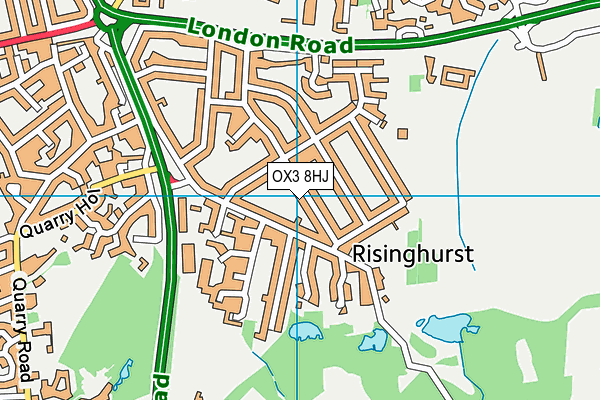 OX3 8HJ map - OS VectorMap District (Ordnance Survey)