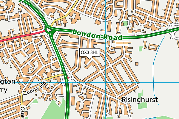 OX3 8HL map - OS VectorMap District (Ordnance Survey)