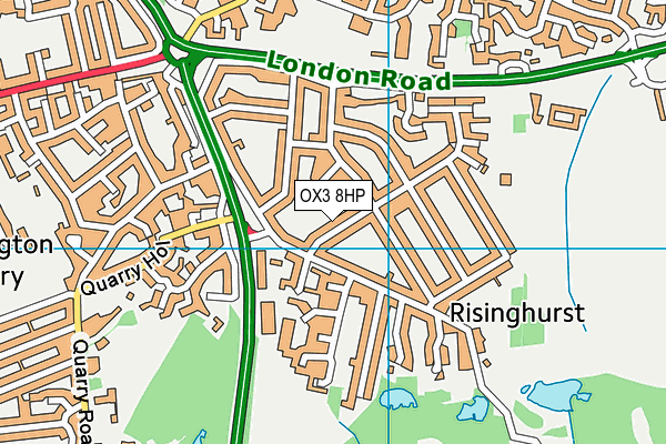 OX3 8HP map - OS VectorMap District (Ordnance Survey)