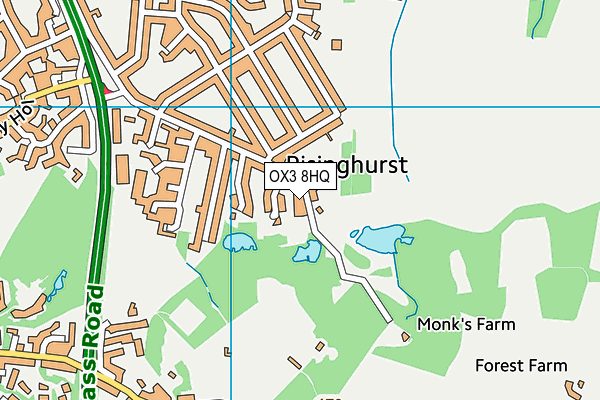 OX3 8HQ map - OS VectorMap District (Ordnance Survey)