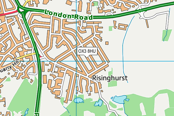 OX3 8HU map - OS VectorMap District (Ordnance Survey)