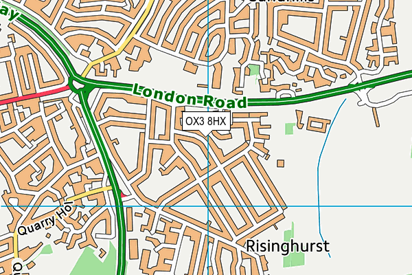 OX3 8HX map - OS VectorMap District (Ordnance Survey)