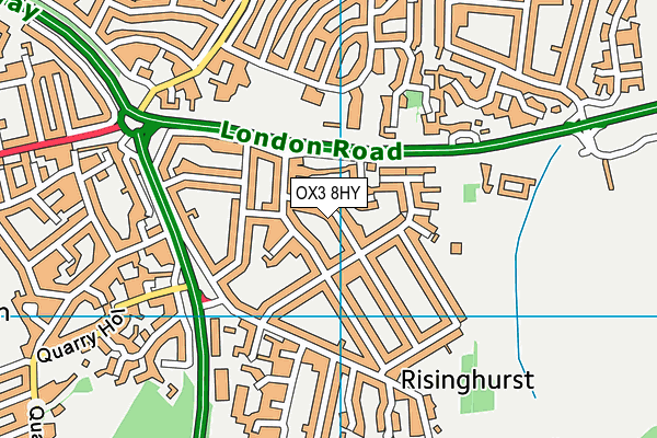 OX3 8HY map - OS VectorMap District (Ordnance Survey)