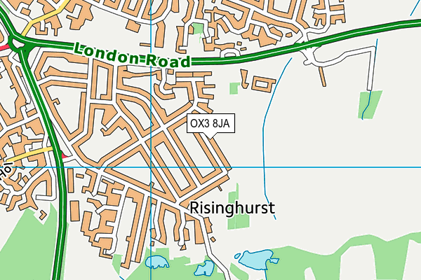 OX3 8JA map - OS VectorMap District (Ordnance Survey)