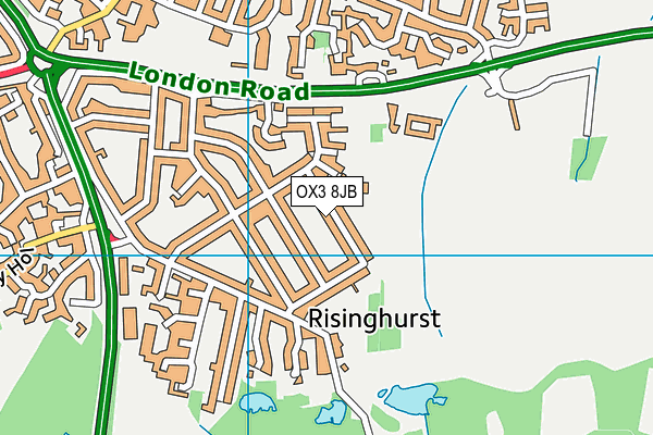 OX3 8JB map - OS VectorMap District (Ordnance Survey)