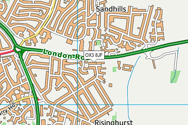 OX3 8JF map - OS VectorMap District (Ordnance Survey)